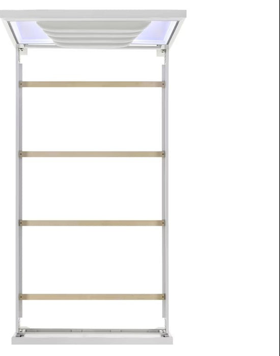 Elements International Moondance Twin Panel Bed in White - Faith Furniture (Manhattan, KS)