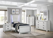 Elements International Moondance Twin Panel Bed in White - Faith Furniture (Manhattan, KS)