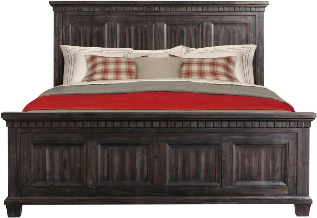 Elements International Morrison King Platform Bed in Smokey Gray Oak Lacquer - Faith Furniture (Manhattan, KS)