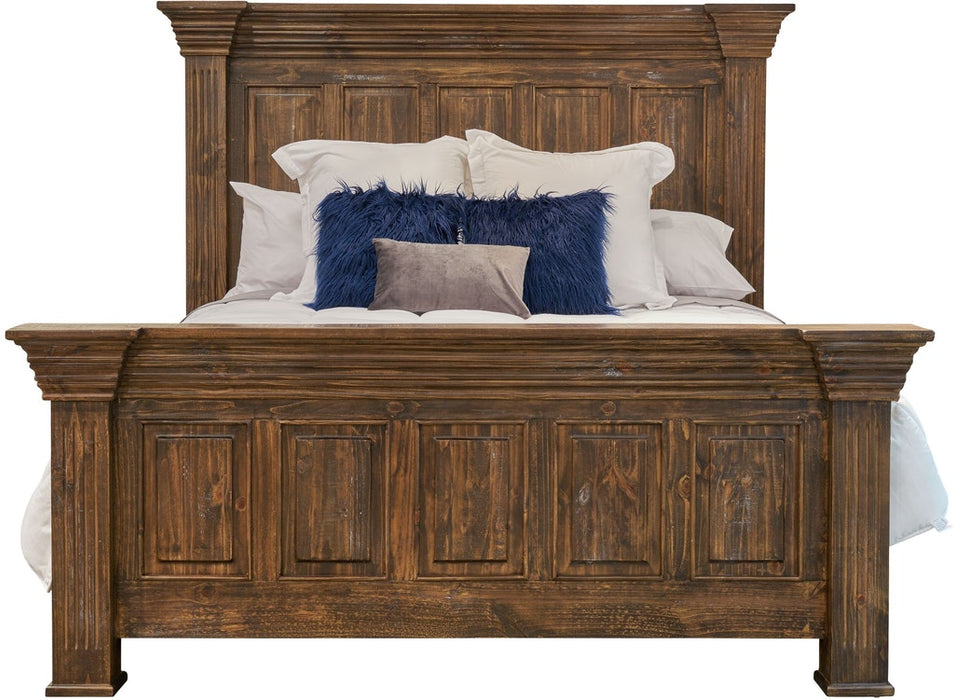 Elements International Olivia Brown Queen Panel Bed - Faith Furniture (Manhattan, KS)
