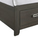 Elements International Sasha Queen Music Bed in Charcoal - Faith Furniture (Manhattan, KS)