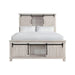 Elements International Scott Queen Platform Storage Bed in White - Faith Furniture (Manhattan, KS)