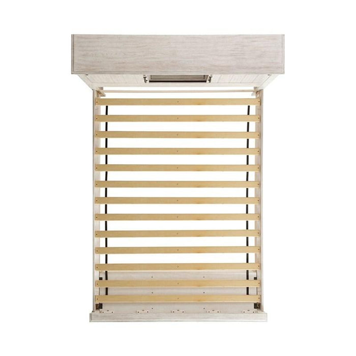 Elements International Scott Queen Platform Storage Bed in White - Faith Furniture (Manhattan, KS)