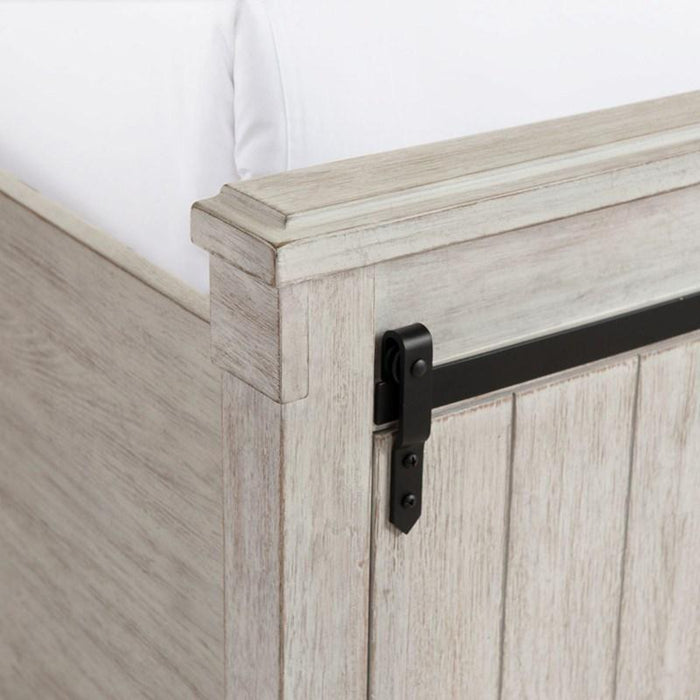 Elements International Scott Queen Platform Storage Bed in White - Faith Furniture (Manhattan, KS)