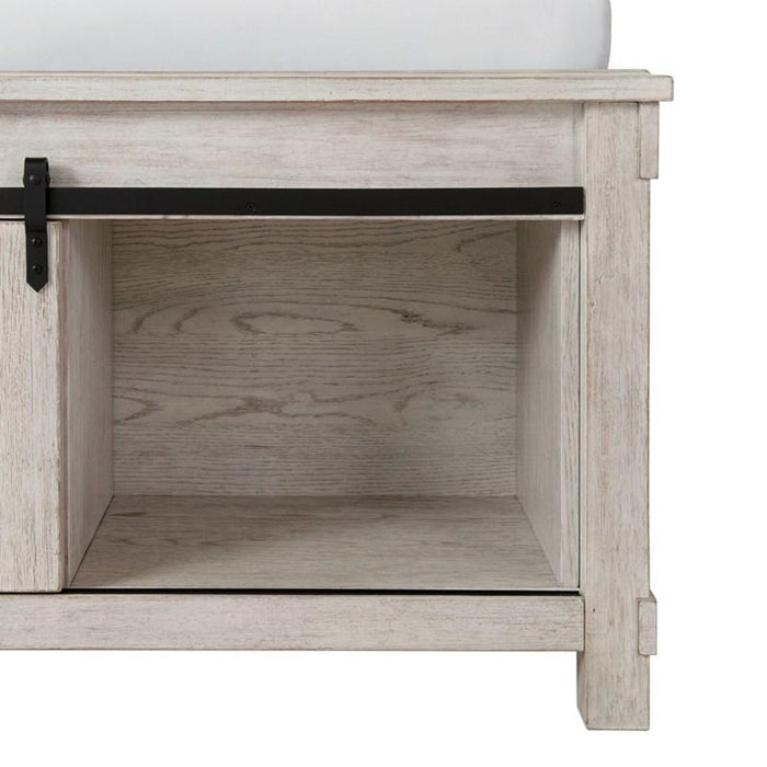 Elements International Scott Queen Platform Storage Bed in White - Faith Furniture (Manhattan, KS)