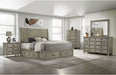 Elements International Sullivan King Storage Bed in Drift Grey - Faith Furniture (Manhattan, KS)