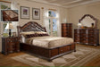 Elements International Tabasco Queen Storage Bed in NC Cherry Lacquer - Faith Furniture (Manhattan, KS)