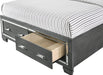 Elements International Titanium Queen Storage Bed in Gray - Faith Furniture (Manhattan, KS)