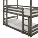Elements International Trey Twin Over Twin Over Twin Bunk Bed in Wire Brushed Grey - Faith Furniture (Manhattan, KS)