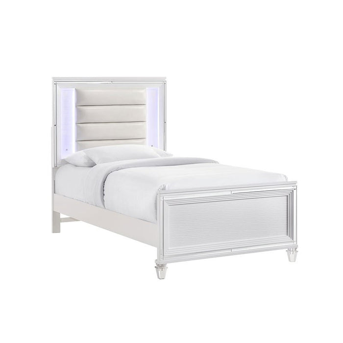 Elements International Twenty Nine Youth Twin Panel Bed in White - Faith Furniture (Manhattan, KS)