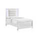 Elements International Twenty Nine Youth Twin Panel Bed in White - Faith Furniture (Manhattan, KS)