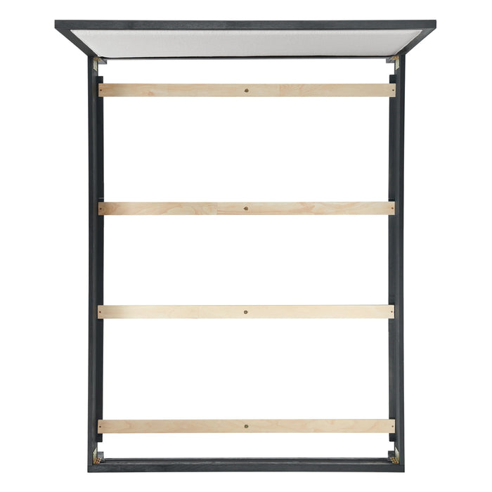 Elements International Versailles King Upholstered Panel Bed in Black - Faith Furniture (Manhattan, KS)