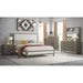 Elements International Versailles Queen Upholstered Panel Bed in Grey - Faith Furniture (Manhattan, KS)