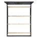 Elements International Versailles Queen Wooden Panel Bed with Low Footboard in Black - Faith Furniture (Manhattan, KS)
