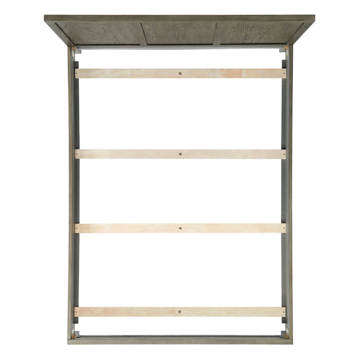 Elements International Versailles Queen Wooden Panel Bed with Low Footboard in Grey - Faith Furniture (Manhattan, KS)