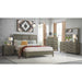 Elements International Versailles Queen Wooden Panel Bed with Low Footboard in Grey - Faith Furniture (Manhattan, KS)