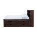 Elements International Vista Captain Bed Full Storage Bed in Brown - Faith Furniture (Manhattan, KS)