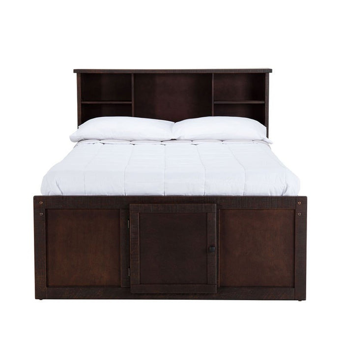 Elements International Vista Captain Bed Full Storage Bed in Brown - Faith Furniture (Manhattan, KS)