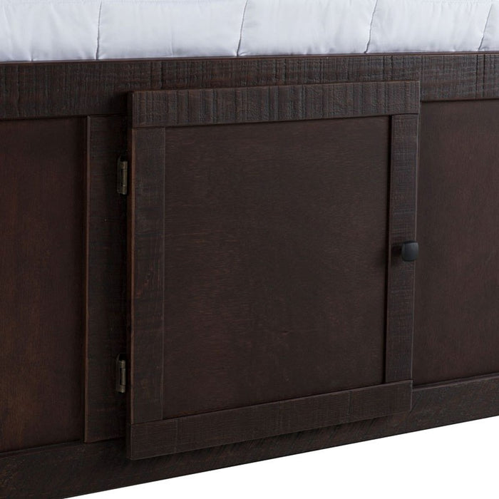 Elements International Vista Captain Bed Full Storage Bed in Brown - Faith Furniture (Manhattan, KS)