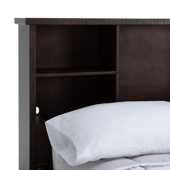 Elements International Vista Captain Bed Twin Storage Bed in Brown - Faith Furniture (Manhattan, KS)