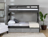 Elements International Vista High Top Twin over Full Bunk Bed with Ladder in Grey - Faith Furniture (Manhattan, KS)