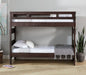 Elements International Vista High Top Twin over Twin Bunk Bed with Ladder in Brown - Faith Furniture (Manhattan, KS)