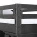 Elements International Vista Twin over Full Basic Loft Bed with Bookcase in Grey - Faith Furniture (Manhattan, KS)
