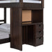 Elements International Vista Twin over Full Basic Loft Bed with Desk in Brown - Faith Furniture (Manhattan, KS)