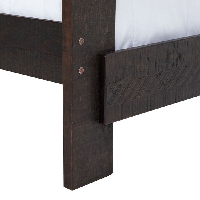Elements International Vista Twin over Full Bunk Bed with Ladder in Brown - Faith Furniture (Manhattan, KS)