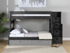 Elements International Vista Twin over Full Bunk Bed with Staircase in Grey - Faith Furniture (Manhattan, KS)