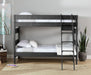 Elements International Vista Twin over Twin Bunk Bed with Ladder in Grey - Faith Furniture (Manhattan, KS)