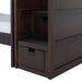 Elements International Vista Twin over Twin Bunk Bed with Staircase in Brown - Faith Furniture (Manhattan, KS)