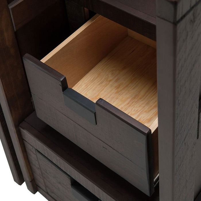 Elements International Vista Twin over Twin Bunk Bed with Staircase in Brown - Faith Furniture (Manhattan, KS)
