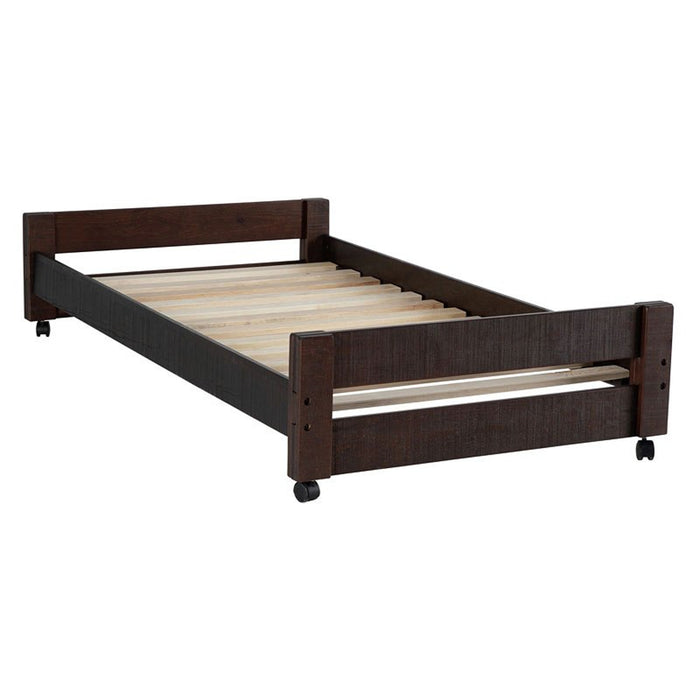 Elements International Vista Twin over Twin Super Loft Bed with Desk and Bookcase in Brown - Faith Furniture (Manhattan, KS)