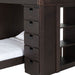 Elements International Vista Twin over Twin Super Loft Bed with Desk and Bookcase in Brown - Faith Furniture (Manhattan, KS)