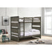 Elements International Wade Twin over Full Bunk Bed in Gray - Faith Furniture (Manhattan, KS)