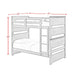 Elements International Wade Twin over Twin Bunk Bed in Gray - Faith Furniture (Manhattan, KS)