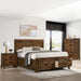 Elements International Warner Full Storage Bed in Chesnut - Faith Furniture (Manhattan, KS)