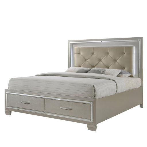 Platinum Queen Platform Storage Bed - Faith Furniture (Manhattan, KS)