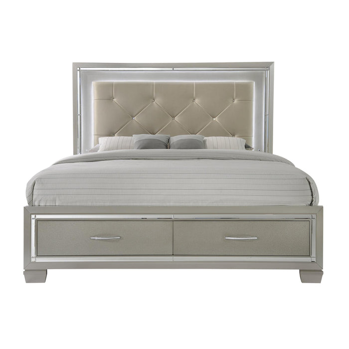 Platinum Queen Platform Storage Bed - Faith Furniture (Manhattan, KS)