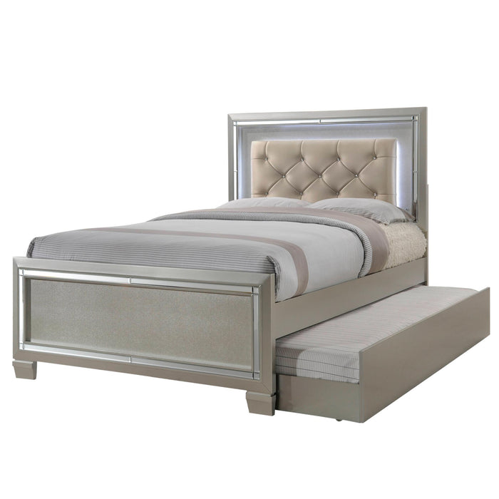 Platinum Youth Full Platform Bed w/ Trundle - Faith Furniture (Manhattan, KS)