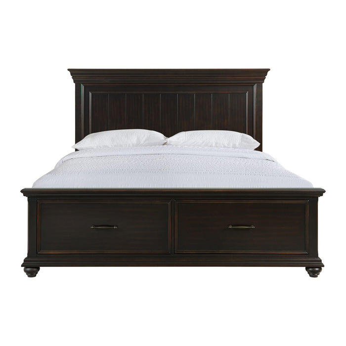Slater King Platform Storage Bed in Black - Faith Furniture (Manhattan, KS)