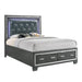 Titanium King Tufted Upholstered Storage Bed - Faith Furniture (Manhattan, KS)