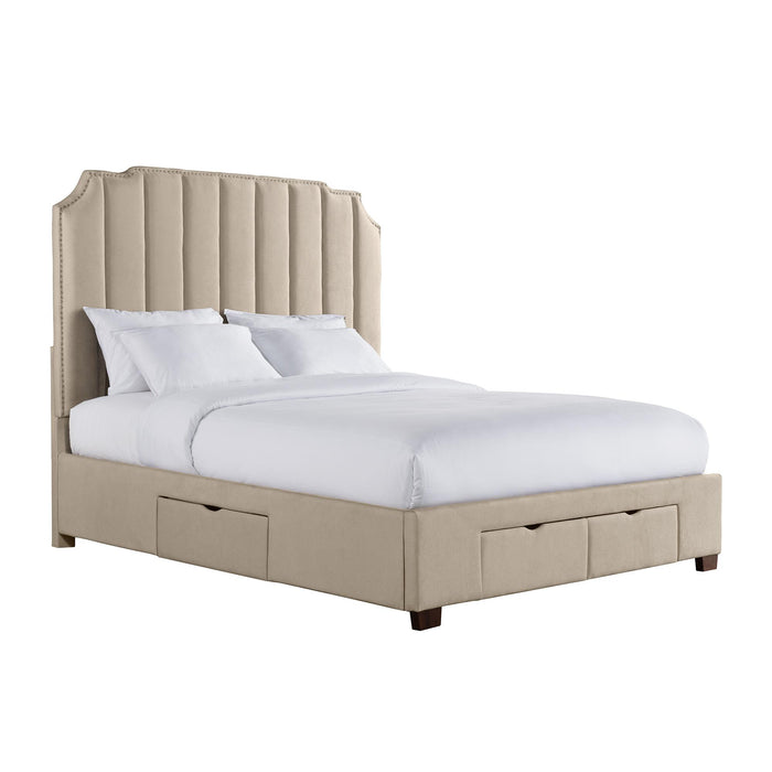 Harper King Upholstered Storage Bed - Faith Furniture (Manhattan, KS)