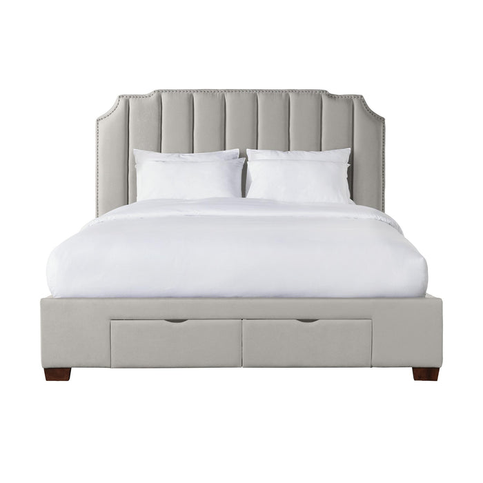 Harper King Upholstered Storage Bed - Faith Furniture (Manhattan, KS)