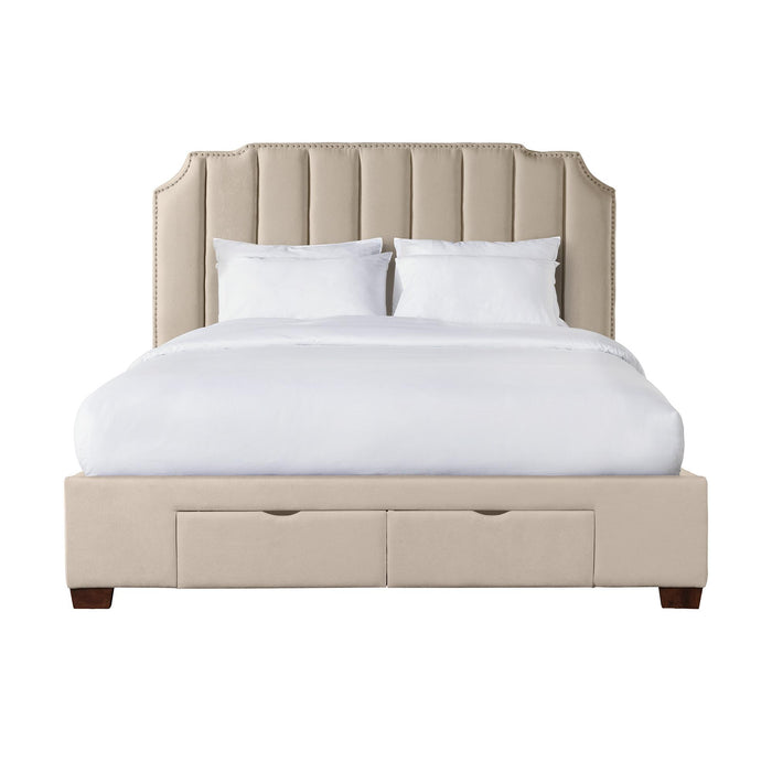 Harper King Upholstered Storage Bed - Faith Furniture (Manhattan, KS)