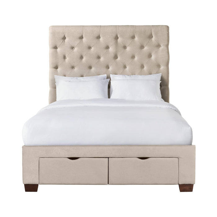 Waldorf Queen Upholstered Storage Bed - Faith Furniture (Manhattan, KS)