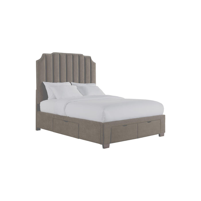 Harper Queen Upholstered Storage Bed - Faith Furniture (Manhattan, KS)