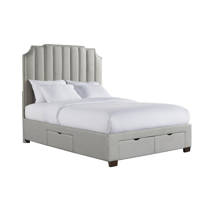 Harper Queen Upholstered Storage Bed - Faith Furniture (Manhattan, KS)