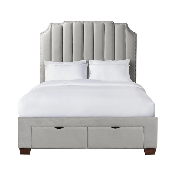 Harper Queen Upholstered Storage Bed - Faith Furniture (Manhattan, KS)